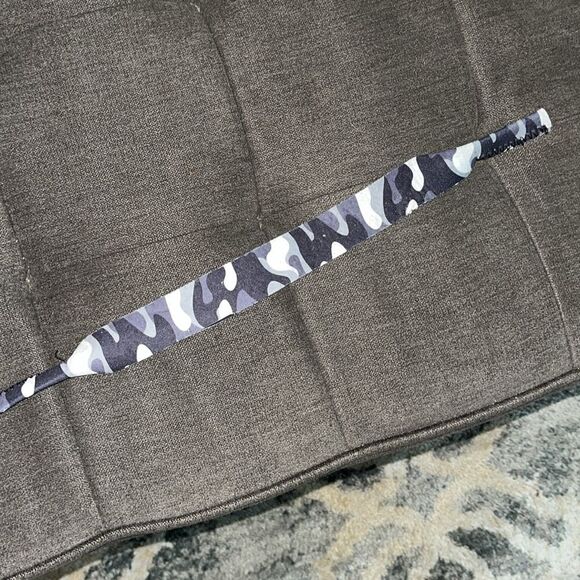 Lightly used worn Black Gray Camo camouflage Croakies for sunglasses around - Picture 2 of 4